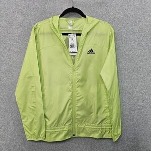 ADIDAS Women's Aeroready Lime and Black Windbreaker Running Jacket Size‎ Small